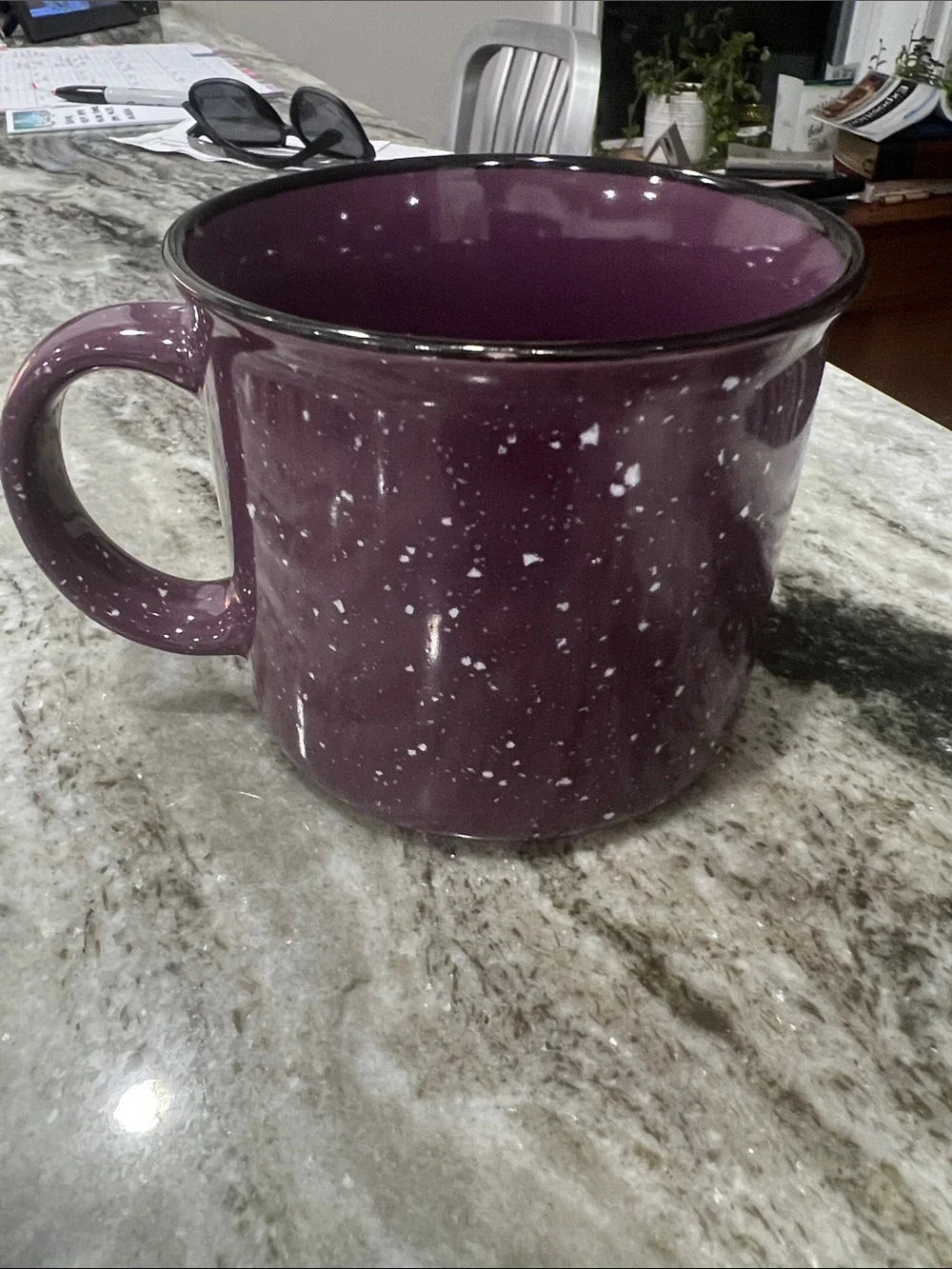 Purple Speckled Ceramic Mug